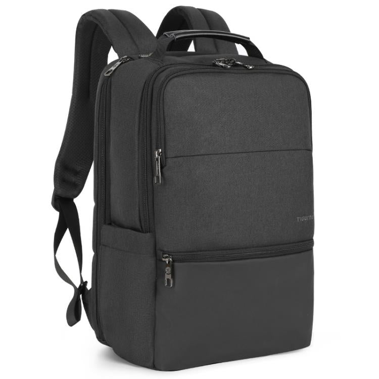 Men Anti-Theft Laptop Backpack with USB Charging Port, Headphone Hole & Comfort Shoulder Straps for Travel, Work Commute — Tigernu  15.6-inch Standard