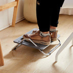 Adjustable Under Desk Foot Rest for Office Ergonomics, Anti-Cross Leg Design Foot Stool — Black