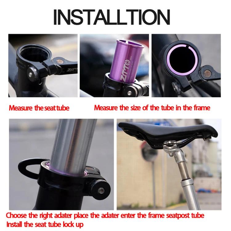 2pcs ZTTO Bicycle Seat Post Conversion Sleeve Reducer Cover