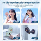 360-Degree Rotation Foldable Handheld Desk Fan Wall Mounted Rechargeable Portable Mini Fan — view 6