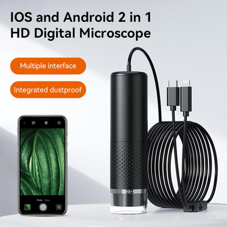 Two In One Digital Microscope Maintenance And Inspection Cosmetic Tools — Type-C+8 Pin