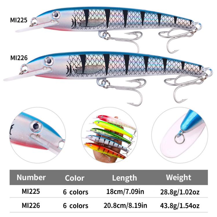 HENGJIA MI226 Deep Diving Mino False Bait Fishing Bionic Road Lure — view 16