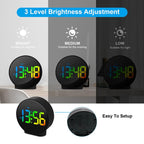 EDUP EH-8816 Simple Digital Electronic Clock Night Light Battery Plug-in Dual Power Mode Alarm Clock — view 7