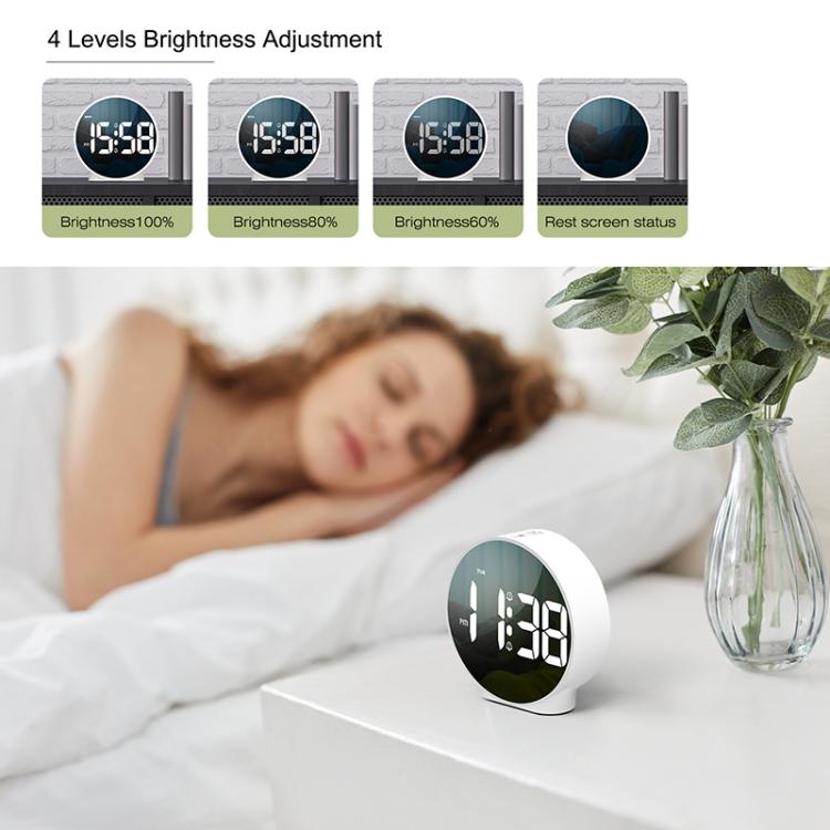 EDUP EH-8816 Simple Digital Electronic Clock Night Light Battery Plug-in Dual Power Mode Alarm Clock — view 9