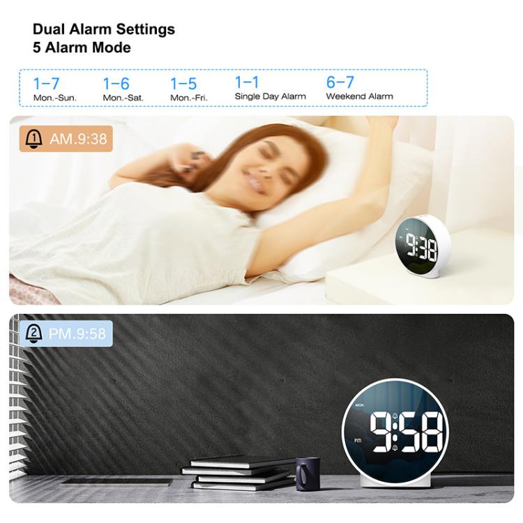 EDUP EH-8816 Simple Digital Electronic Clock Night Light Battery Plug-in Dual Power Mode Alarm Clock — view 10