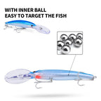 PROBEROS DW627 Long-Distance Casting Large Minnow Lure Fishing Bionic Bait — view 35