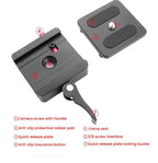 P50 Camera Quick Release Clamp & Plate Kit with 3/8 Inch Thread Thread For Stabilizers, Tripods, Monopods, Sliders — view 3