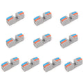 10pcs 2 In 2 Out Terminal Block Wire Push-on Quick Docking Snap Cap