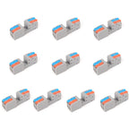 10pcs 2 In 2 Out Terminal Block Wire Push-on Quick Docking Snap Cap