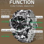 SANDA 3355 Camouflage Multifunction Watch Alarm Clock Waterproof Electronic Watch — view 10