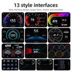 P24 Multifunctional Car HUD Head-up Display OBD+GPS Digital Speedometer Slope Meter