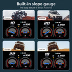 P24 Multifunctional Car HUD Head-up Display OBD+GPS Digital Speedometer Slope Meter
