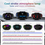 P24 Multifunctional Car HUD Head-up Display OBD+GPS Digital Speedometer Slope Meter
