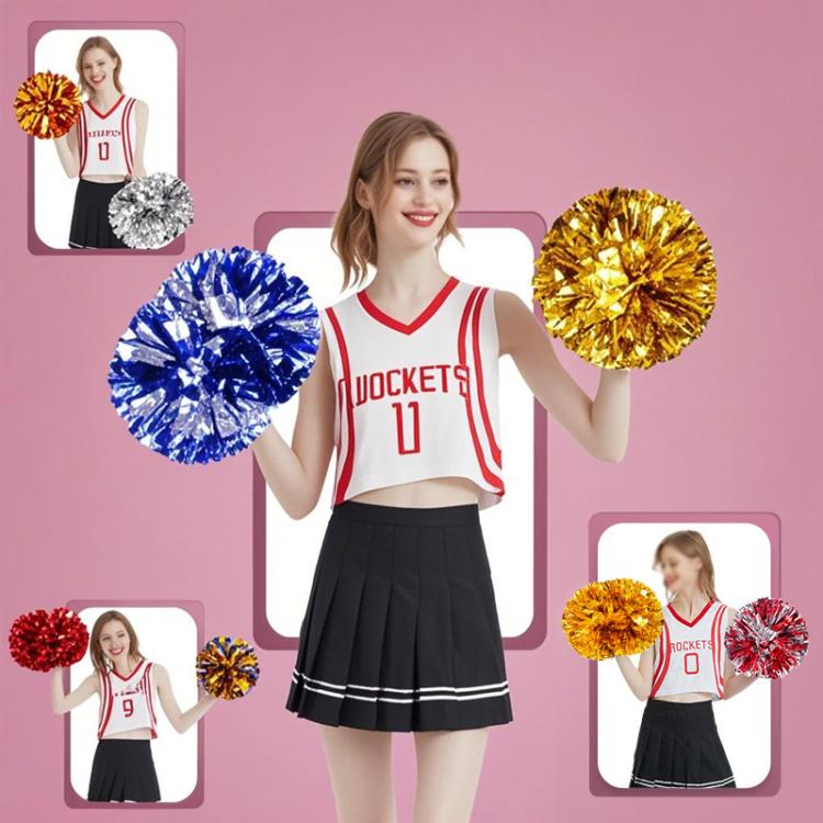 3pcs Cheerleading Pompoms Cheerleader Hand Shake Flower Ball Dance Performance Pompoms