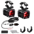 40W Motorcycle Wired Switch Integrated Waterproof Demon Eye Spotlight
