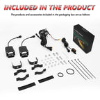40W Motorcycle Wired Switch Integrated Waterproof Demon Eye Spotlight