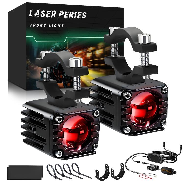 40W Motorcycle Wired Switch Integrated Waterproof Demon Eye Spotlight