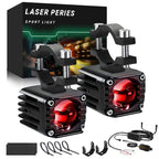 40W Motorcycle Wired Switch Integrated Waterproof Demon Eye Spotlight