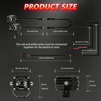 40W Motorcycle Wired Switch Integrated Waterproof Demon Eye Spotlight
