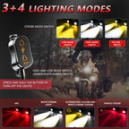 40W Motorcycle Wired Switch Integrated Waterproof Demon Eye Spotlight