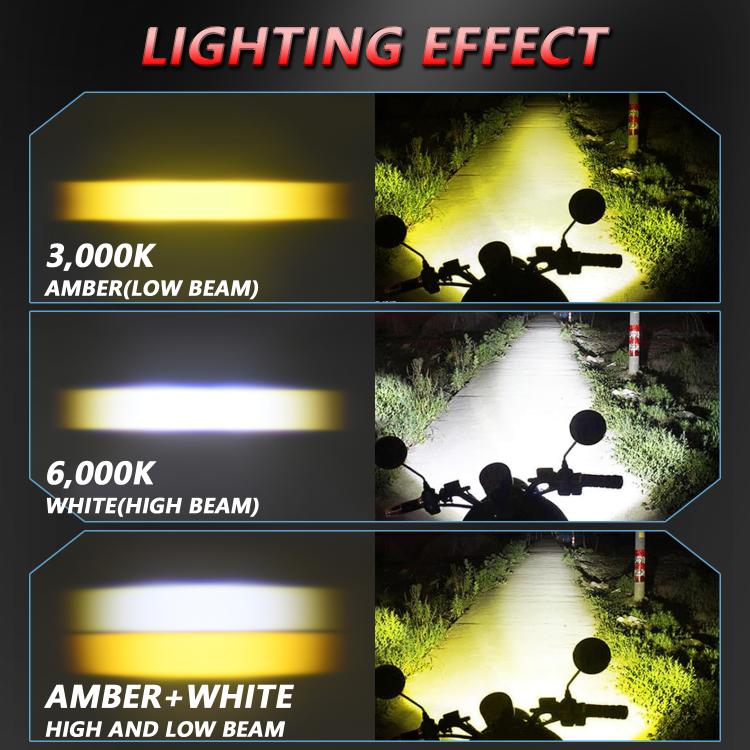 40W Motorcycle Wired Switch Integrated Waterproof Demon Eye Spotlight