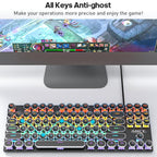 iMICE GK-800 87 Keys USB Wired RGB Round Keycap Mechanical Keyboard