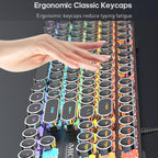 iMICE GK-800 87 Keys USB Wired RGB Round Keycap Mechanical Keyboard