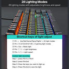 USB Wired RGB Mechanical Metal Gaming Keyboard