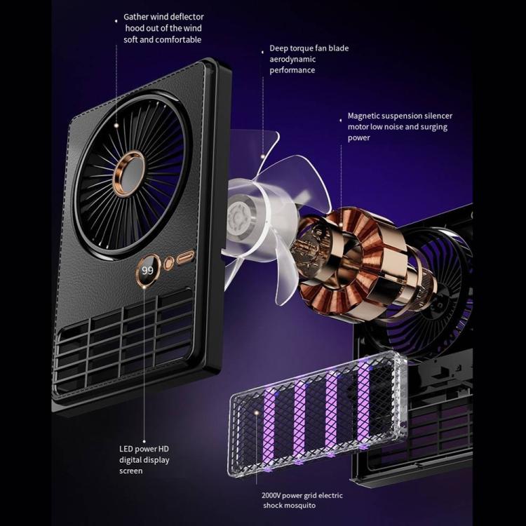 2-in-1 Household Electric Fan Mosquito Killer Lamp LED Digita lDesktop Fan — view 6