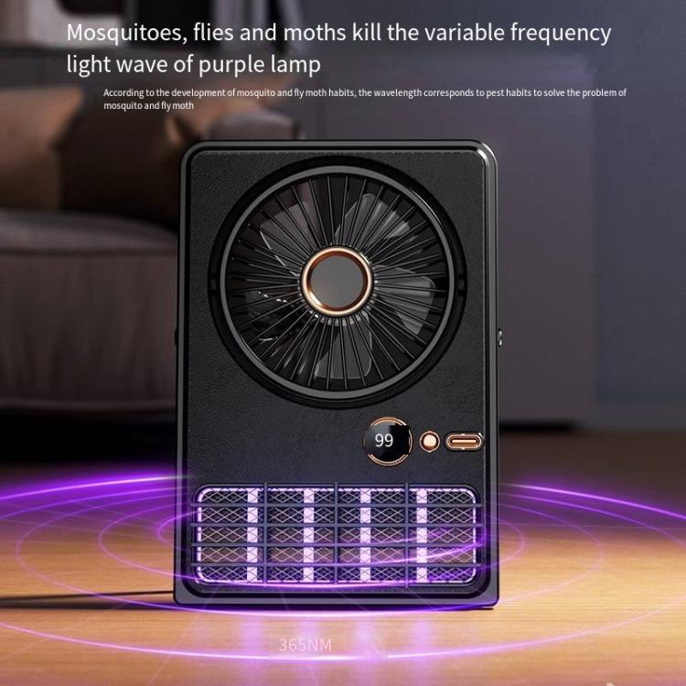 2-in-1 Household Electric Fan Mosquito Killer Lamp LED Digita lDesktop Fan — view 7