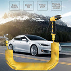 High-pressure Car Wash Sprinkler Household Spray Nozzle Rinse Watering Car Cleaning Tools — With Connectors+30m Spring Tube+Foam Jug