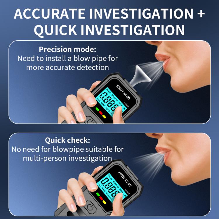 LCD Screen High-Precision Air-Blowing Dual-Purpose Alcohol Tester