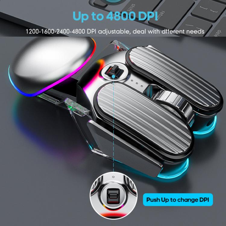 IMICE T800 Rechargeable Bluetooth Dual Mode Wireless Gaming Mice RGB Lighting Plating Mouse — view 4