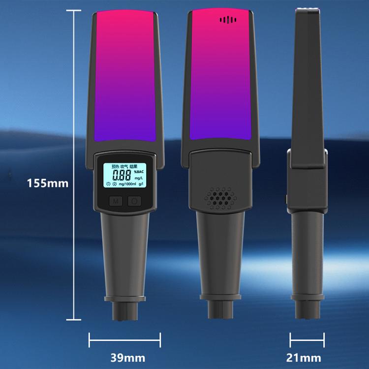 HD Digital Display Blow-type Alcohol Tester with Flashing Emergency Light