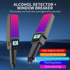 HD Digital Display Blow-type Alcohol Tester with Flashing Emergency Light