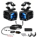 40W Motorcycle Wired Switch Integrated Waterproof Demon Eye Spotlight