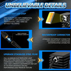 40W Motorcycle Wired Switch Integrated Waterproof Demon Eye Spotlight