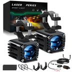 40W Motorcycle Wired Switch Integrated Waterproof Demon Eye Spotlight