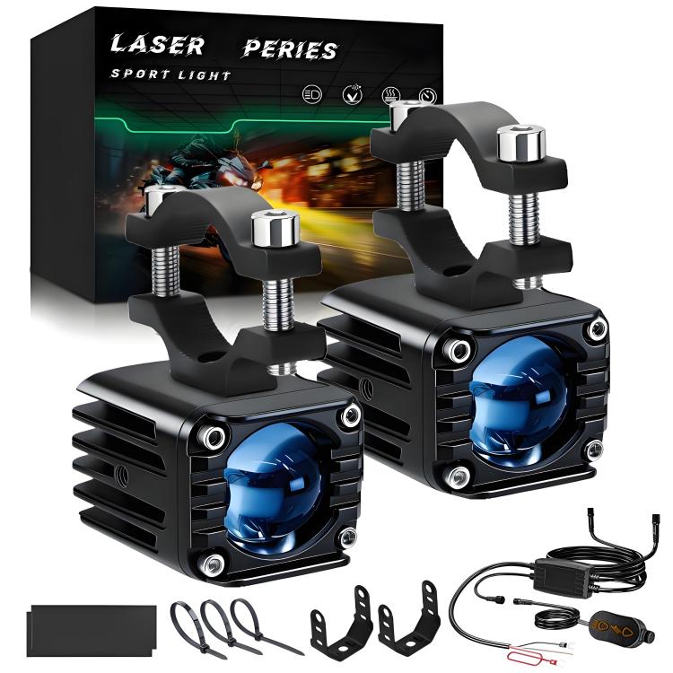 40W Motorcycle Wired Switch Integrated Waterproof Demon Eye Spotlight