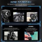 40W Motorcycle Wired Switch Integrated Waterproof Demon Eye Spotlight