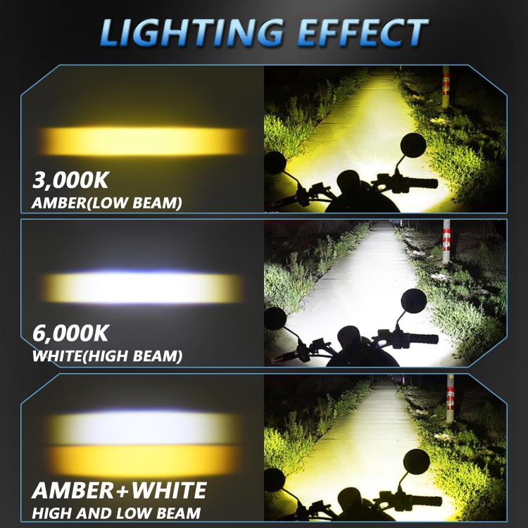 40W Motorcycle Wired Switch Integrated Waterproof Demon Eye Spotlight