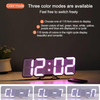 RGB Color Changing 3D Digital Clock With Voice Control, Adjustable Brightness, Temperature Display & Remote — view 7