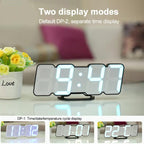 RGB Color Changing 3D Digital Clock With Voice Control, Adjustable Brightness, Temperature Display & Remote — view 8