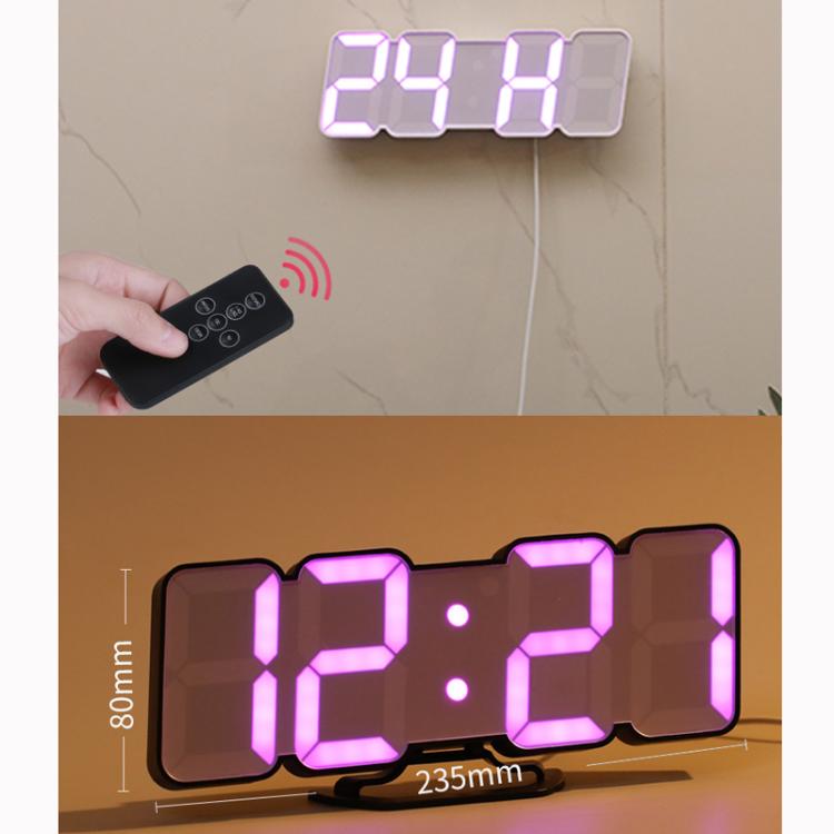 RGB Color Changing 3D Digital Clock With Voice Control, Adjustable Brightness, Temperature Display & Remote — view 13
