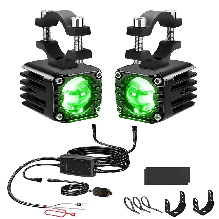 40W Motorcycle Wired Switch Integrated Waterproof Demon Eye Spotlight