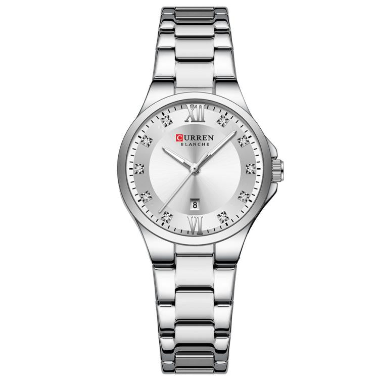 Curren Casual Steel Strap Ladies Calendar Watch