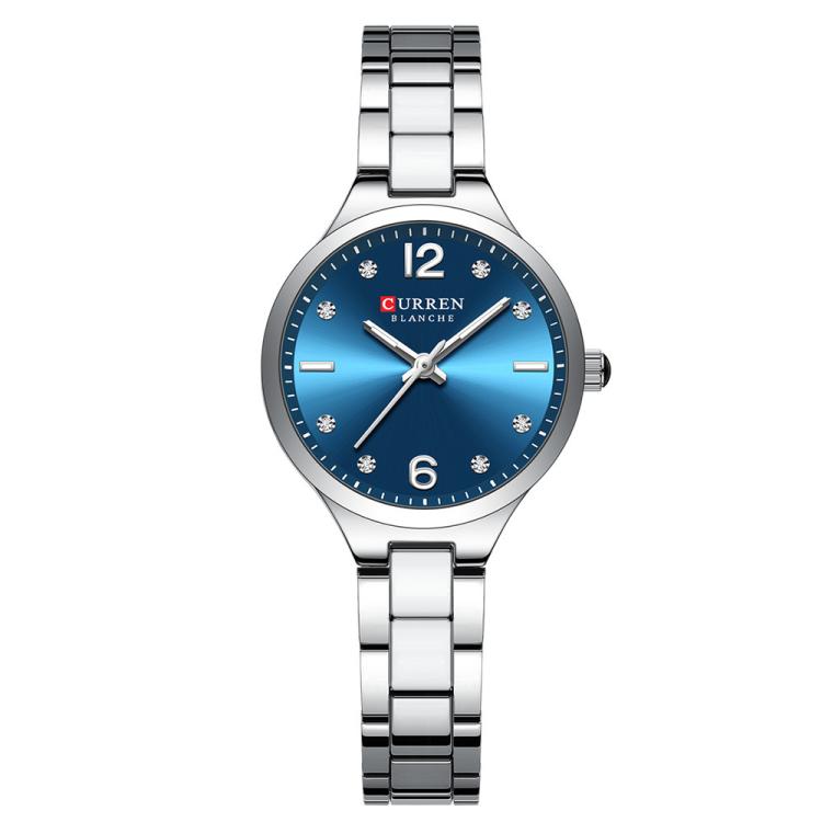 Curren Casual Steel Strap Women Watch — White
