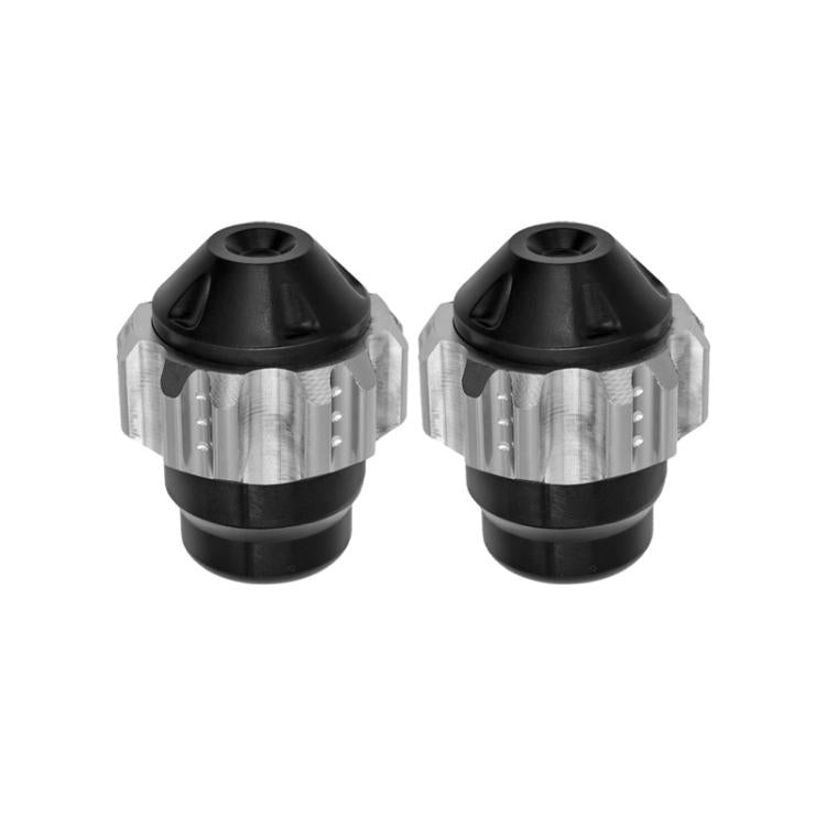 1pair QCB-011 Universal Aluminum Alloy Anti-Fall Front Fork Cup Motorcycle Wheel Protection Ball — Black