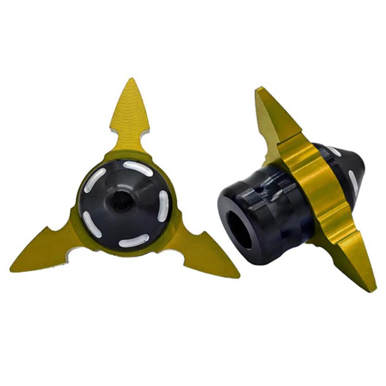 1pair QCB-034 Aluminum Alloy Dart Front Fork Cup Wheel Anti-fall Wear-resistant Decorative Cup — Red