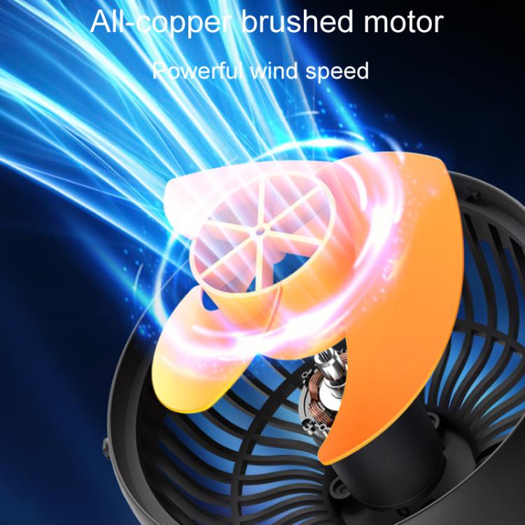 F4505 Car Triple-Head Rotatable Fan Auto 3-Way Folding Fan